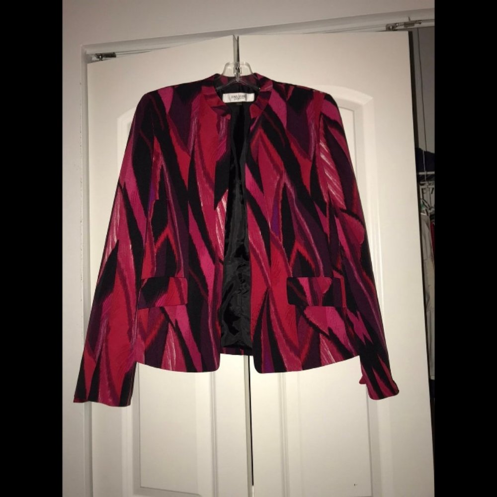 Jones New York Blazer & Suit Jacket Red Black Pink Size 4 #321